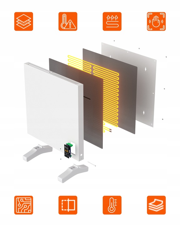 Grzejnik elektryczny podczerwień 270W 7m energooszczędny promiennik