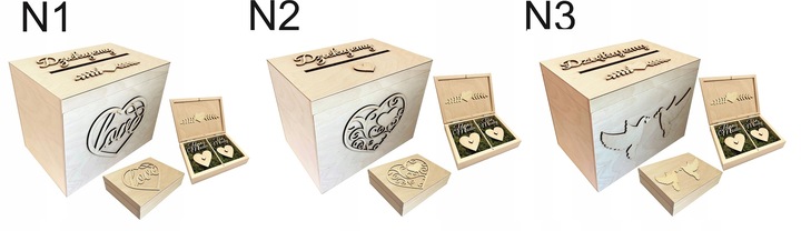 Białe pudełko skrzynka na ślub i wesele komplet zestaw obrączki i koperty