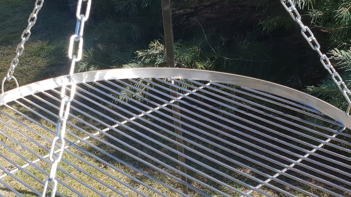 GRILL TRÓJNÓG OGRODOWY OGNISKOWY 191 STOJAK I RUSZT NAD OGNISKO