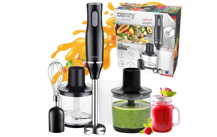 MOCNY Blender Ręczny Wielofunkcyjny Mikser Rozdrabniacz Ubijaczka 800W