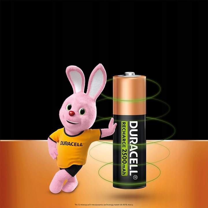 Duracell Akumulator AA pojemność 2500 mAh, 4 szt.