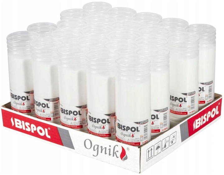 WKŁADY DO ZNICZY PARAFINOWE BISPOL WP4 96H 24SZT