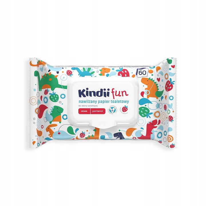 10x Papier nawilżany Kindii fun 60 szt.
