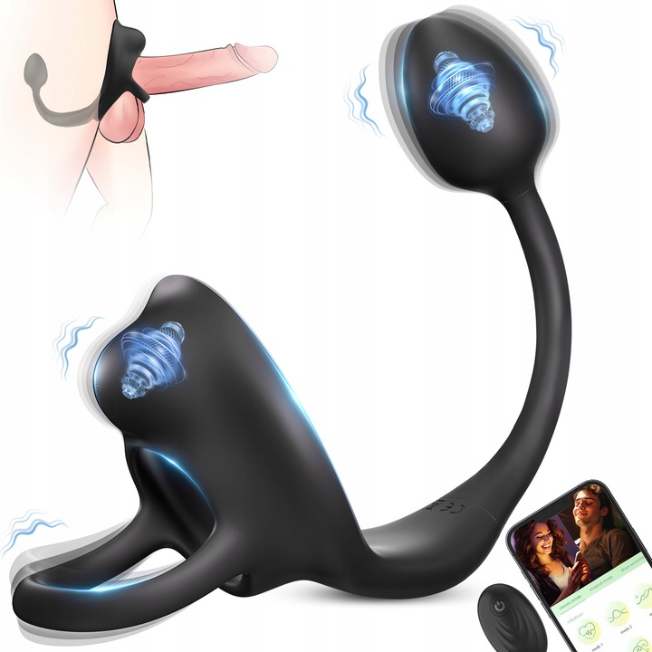 Męski masażer prostaty APP Pierścień wibrujący