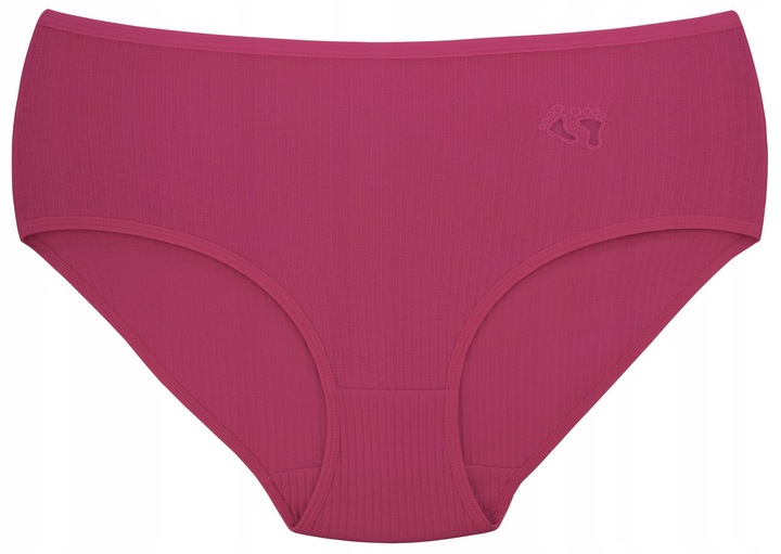 Majtki Bawełniane Damskie Z Wysokim Stanem Figi Prążkowane Wielopak 3XL