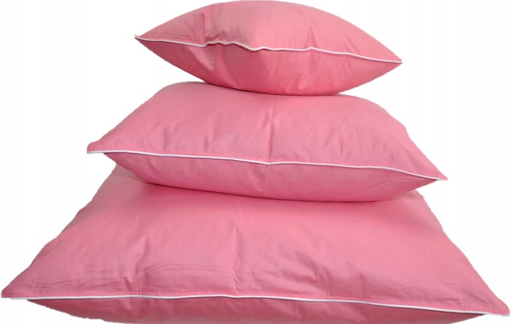 PODUSZKA 40X40 JASIEK Z PIERZA DARTEGO I PUCHU POLSKIE PIERZE I PUCH RÓŻOWA