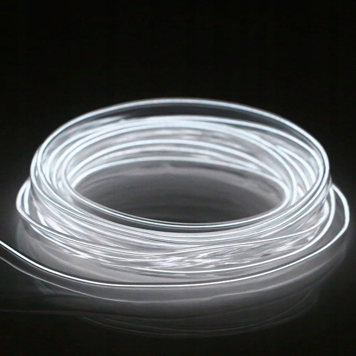 ŚWIATŁOWÓD EL WIRE LED RGB USB OŚWIETLENIE WNĘTRZA AUTA KABINY SAMOCHODU 4m