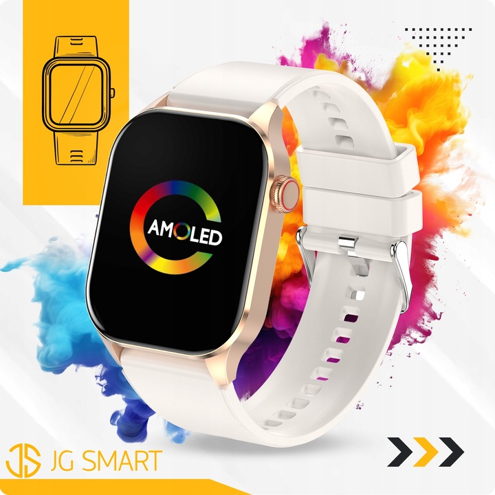 SMARTWATCH DAMSKI ZEGAREK POMIAR GLUKOZY CIŚNIENIE MENU PL ROZMOWY 2 PASKI