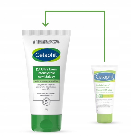 Zestaw Cetaphil DA Ultra Krem i Lekka pianka