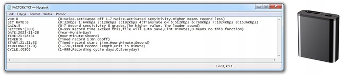 Mini Dyktafon Szpiegowski Mały 16GB Detekcja DSP Magnes Brelok