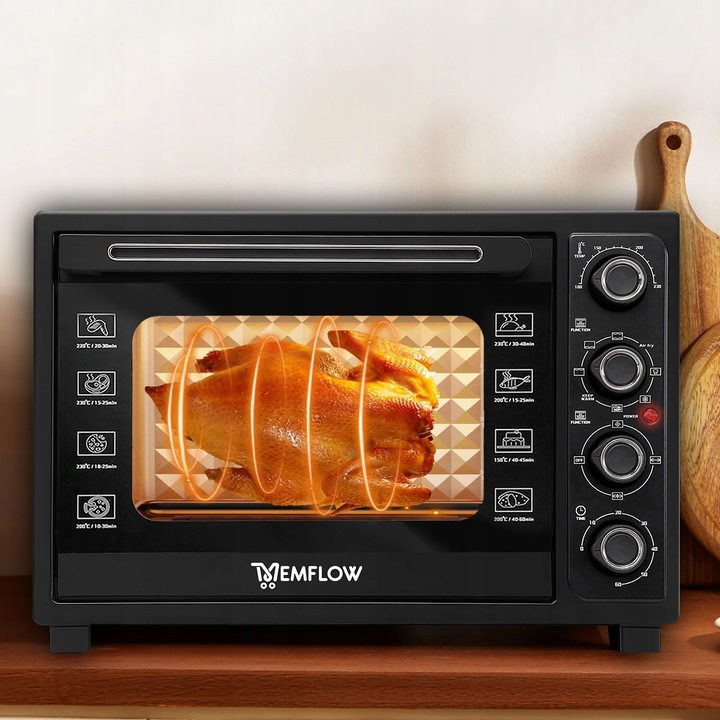 PIEKARNIK ELEKTRYCZNY Z TERMOOBIEGIEM SUSZARKA SPOŻYWCZA GRILL 45L