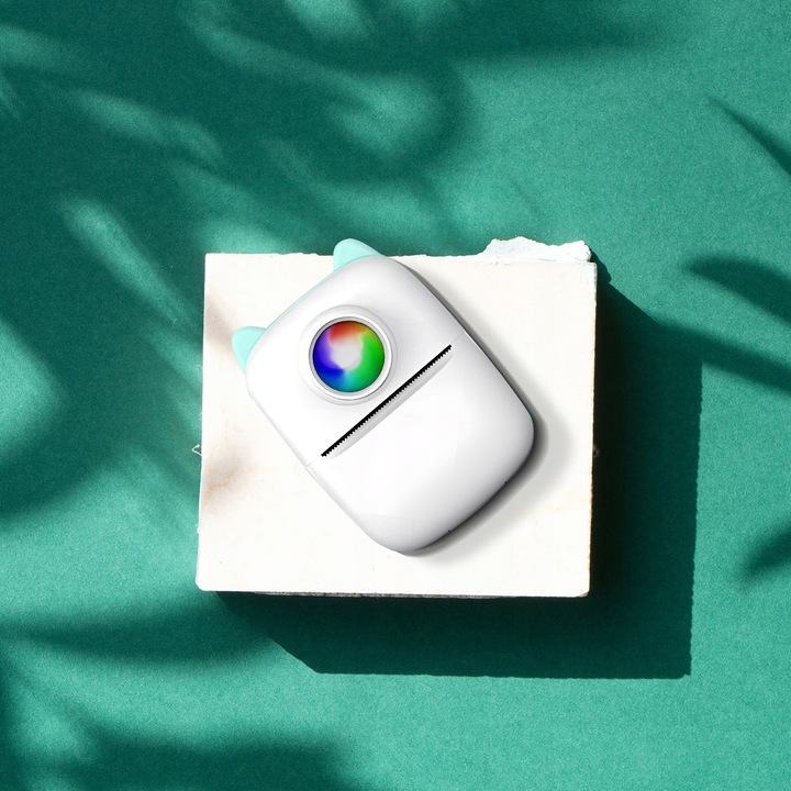 Mini Drukarka Termiczna ORYGINALNY Do Zdjęć Przenośna Kot RGB + 21 GRATISÓW