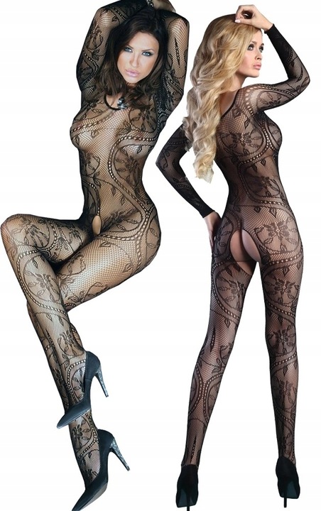 Sexy bielizna seksowne body i pończochy komplet