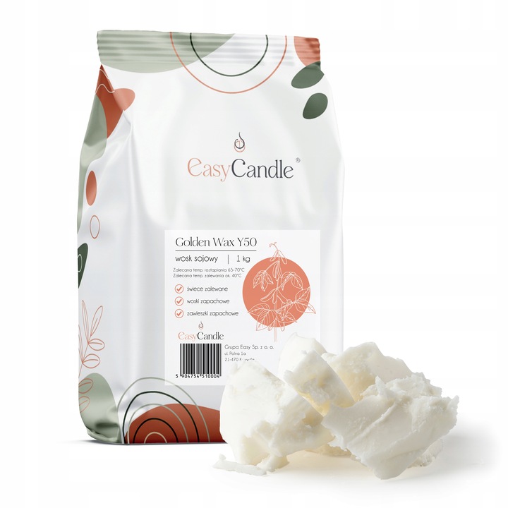 Wosk sojowy Y50 naturalny do produkcji świec 1kg