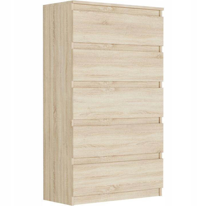 DUŻA KOMODA 5 SZUFLAD SZAFKA Sonoma POLSKIE MEBLE R-5 SONOMA