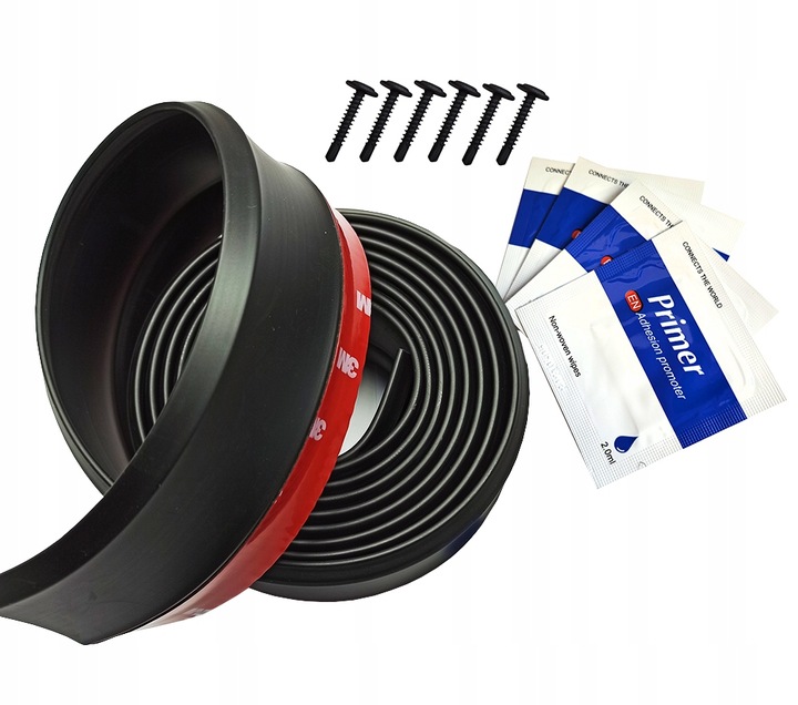 UNIWERSALNA dokładka zderzaka przedniego spoiler GUMOWA 2,5m SPOJLER OSŁONA