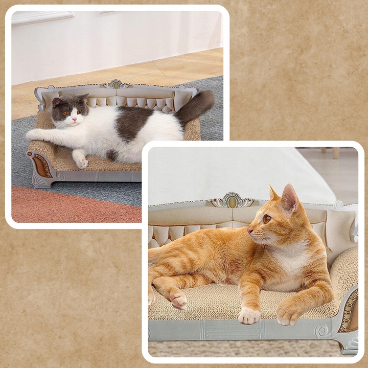 Drapak Tekturowy Dla Kota SOFA Legowisko Karton Kanapa Leżak 52cm