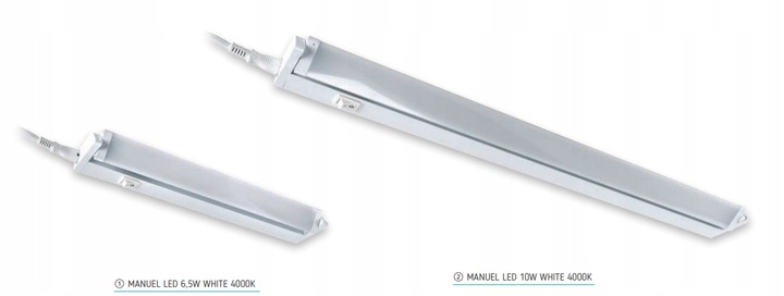 LAMPA OPRAWA PODSZAFKOWA MEBLOWA LED 10W CCT 4100K LISTWA BIAŁA