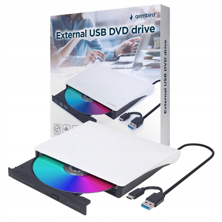 Napęd CD-R/DVD-ROM/RW zewnętrzny USB 3.0 USB-C 3.1 nagrywarka ODTWARZACZ