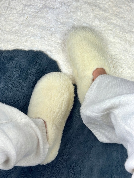 Ciepłe Kapcie Wełniane Damskie Bambosze z Wełny Merino 100% Polskie