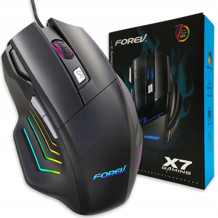 MYSZKA GAMINGOWA MYSZ DLA GRACZY PRZEWODOWA KOMPUTEROWA LED RGB