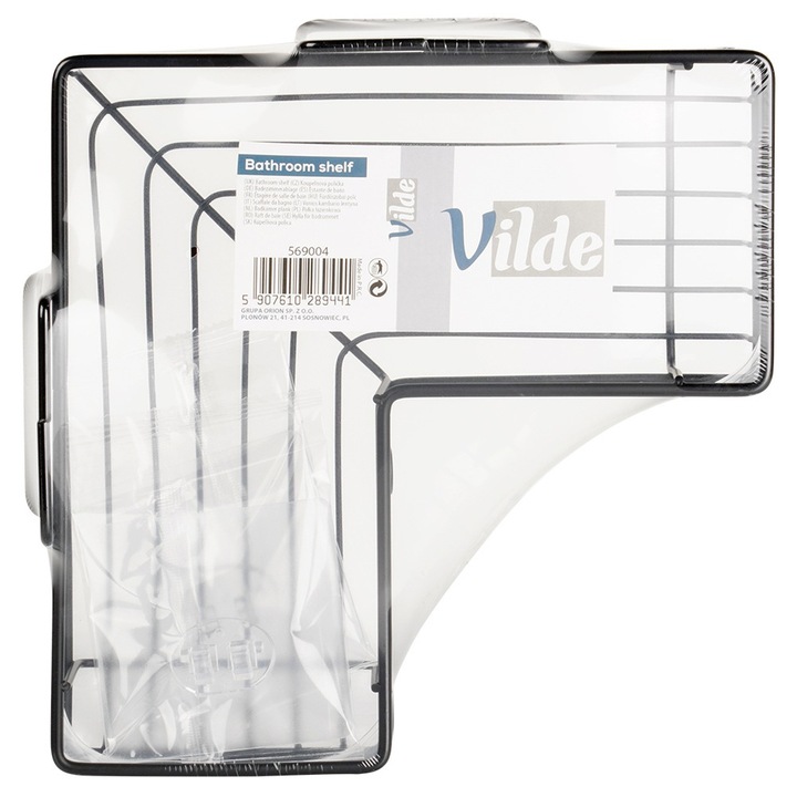 Półka ŁAZIENKOWA przyklejana samoprzylepna pod prysznic kosmetyki akcesoria