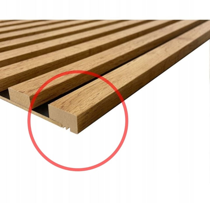 LAMELE ŚCIENNE DĄB WOTAN NA PŁYCIE 515x2750mm