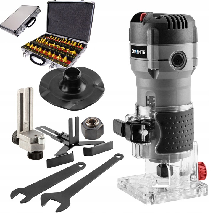 GRAPHITE FREZARKA KRAWĘDZIOWA TRYMER KRAWĘDZ I6-8MM 510W 59G718 +FREZY