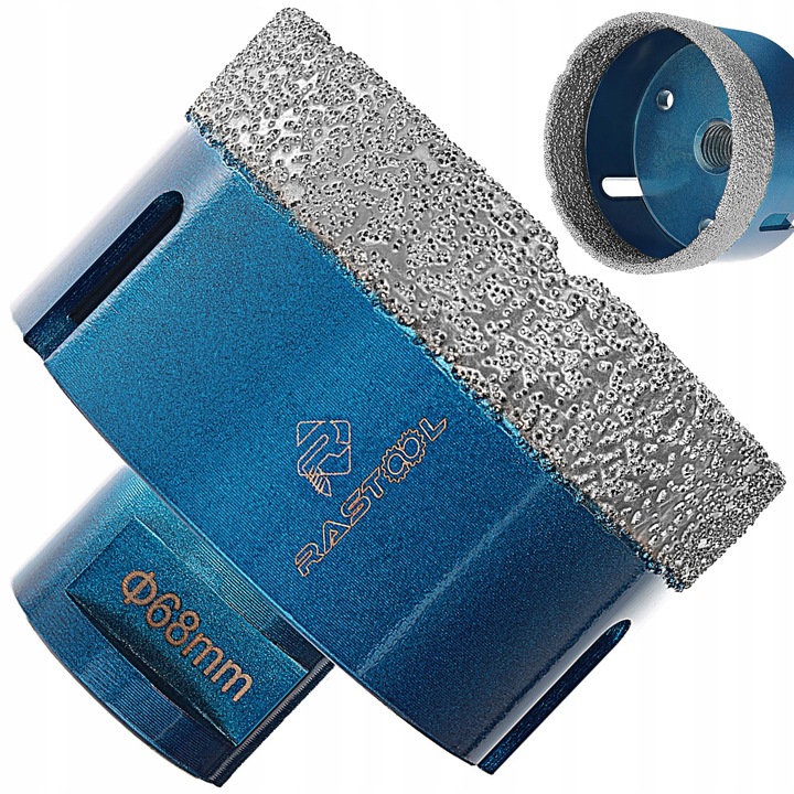 KORONKA DIAMENTOWA 68MM OTWORNICA WIERTŁO M14 DO TWARDEGO GRESU PŁYTEK PRO