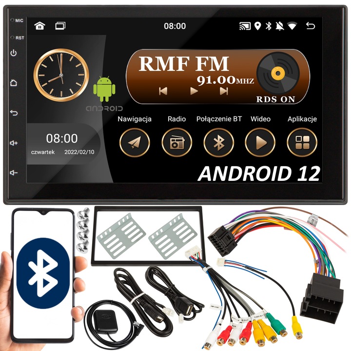 RADIO SAMOCHODOWE 2 DIN WiFi GPS ANDROID AUTO BLUETOOTH USB RDS