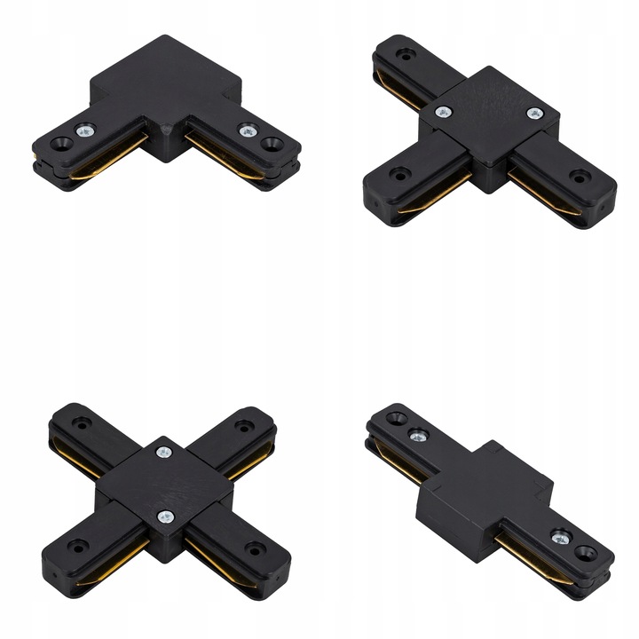 Oświetlenie szynowe 3x Lampa GU10 czarna listwa 1m SZYNOPRZEWÓD reflektor