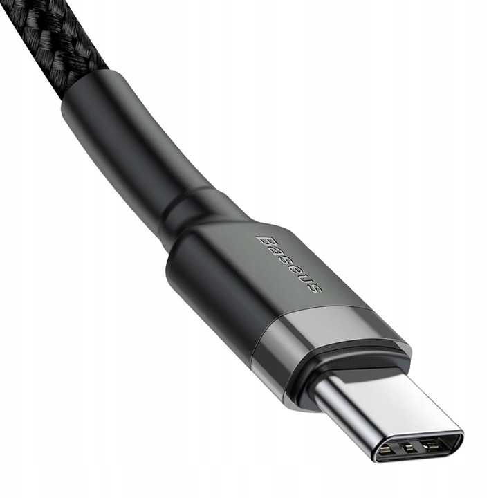 BASEUS SZYBKI KABEL USB C - USB C QUICK CHARGE MOCNY PRZEWÓD W OPLOCIE 1m