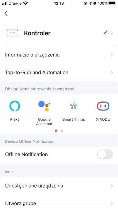 INTELIGENTNY PRZEKAŹNIK PRZEŁĄCZNIK WŁĄCZNIK WiFi SMART TUYA IOS