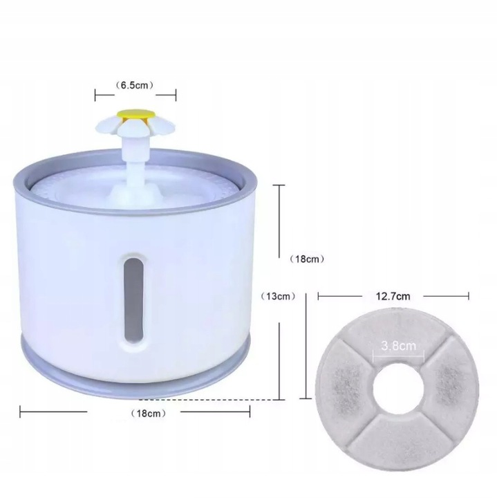 FONTANNA POIDEŁKO AUTOMATYCZNE DLA KOTA PSA CICHA + FILTR