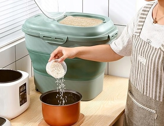 DUŻY POJEMNIK NA KARMĘ DLA PSA SKŁADANY SILIKON RÓŻOWY