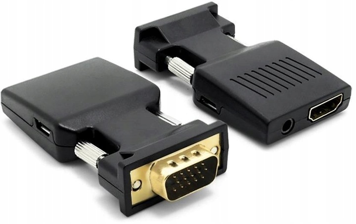 Przejściówka Adapter Konwerter VGA do HDMI + Audio