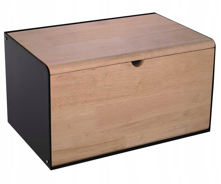 Chlebak Stalowo Bambusowy Pojemnik na Pieczywo Nowoczesny Design