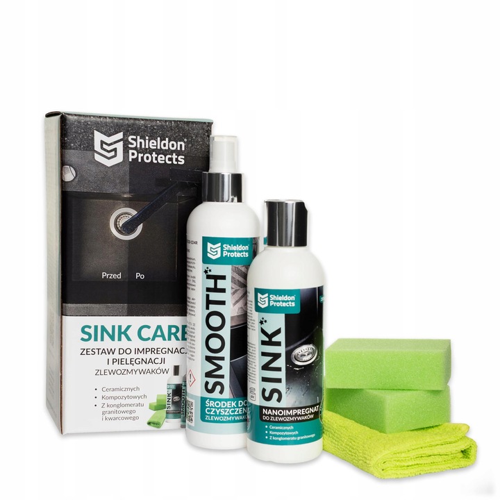 Zestaw impregnat do zlewu granitowego SINK + płyn do czyszczenia zlewu