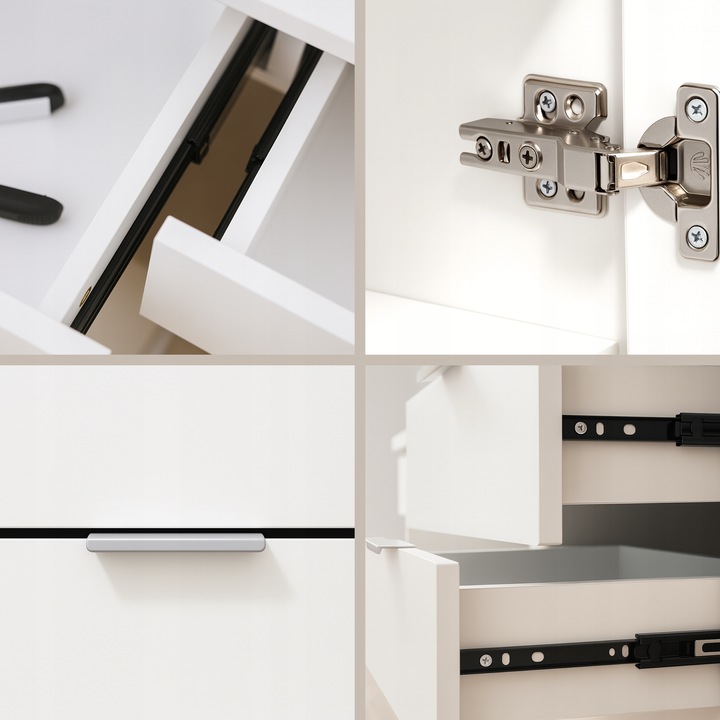 TOALETKA KOSMETYCZNA BIAŁA Z LUSTREM I OŚWIETLENIEM LED SUNNY +