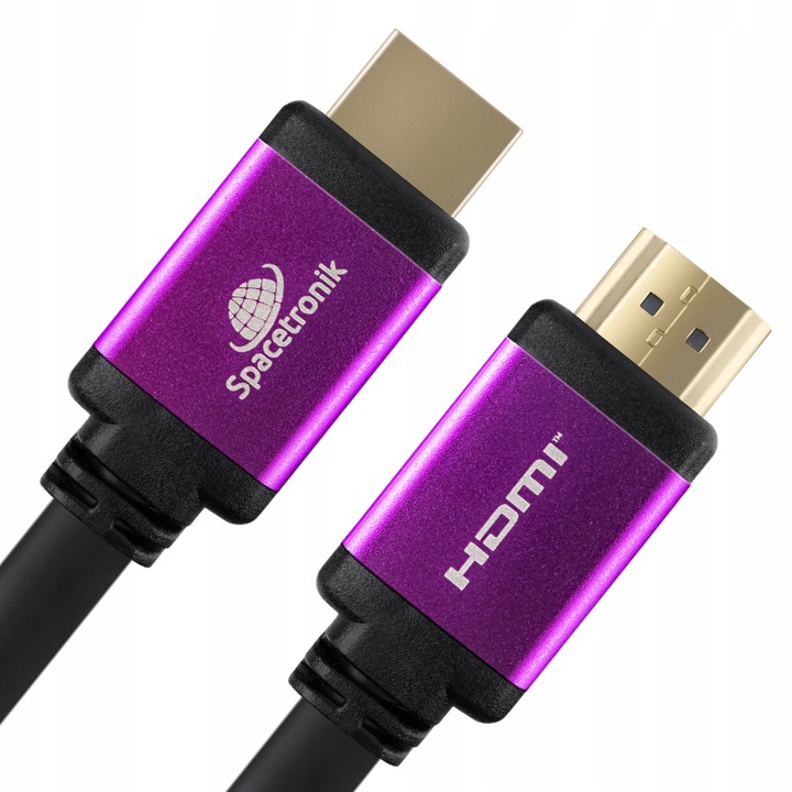 Kabel UHS HDMI 2.1 8K 48 Gbit/s Spacetronik 2m CERTYFIKOWANY czarny