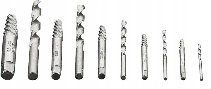 Wykrętaki do zerwanych śrub 10 szt. NEO 09-609