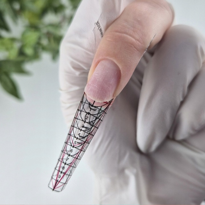 Yoshi Szablon Do Przedłużania Paznokci plastikowe formy Transparentne