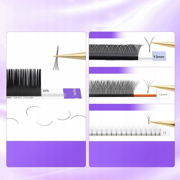 Rzęsy NAGARAKU Nowa Generacja Premium Mink C 0,07 9mm 16 pasków