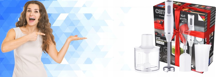 BLENDER RĘCZNY WIELOFUNKCYJNY MIKSER MALAKSER 800W ROZDRABNIACZ