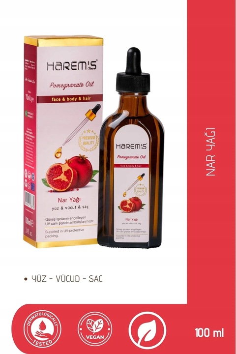 Olejek z Pestek Granatów do Twarzy, Włosów i Ciała serum 100ml HAREM'S