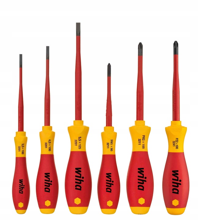 WIHA Zestaw wkrętaków izolowanych dla elektryka SLIM 38362