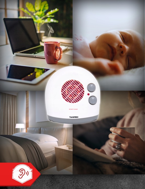 Grzejnik elektryczny Cicha Farelka Mocny Termowentylator 2000W Termostat