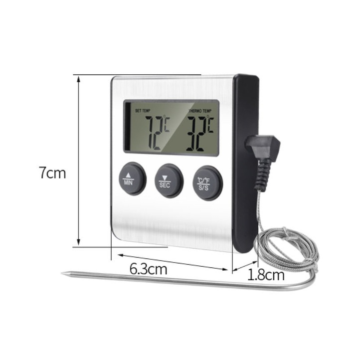TERMOMETR DO PIEKARNIKA WĘDZARNI GRILL SONDA TIMER