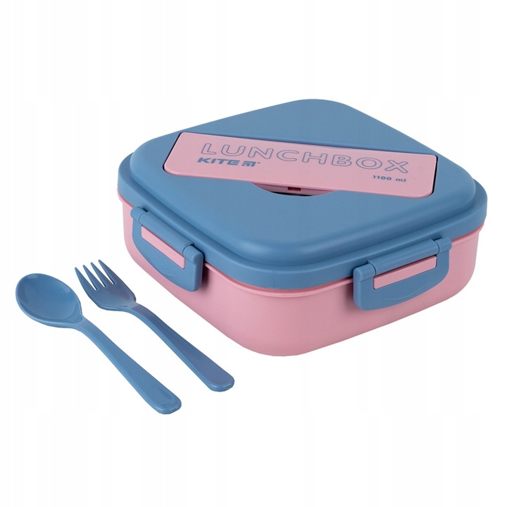 Lunchbox z przegrodkami sniadaniowka ze sztuccami 1100ml KITE
