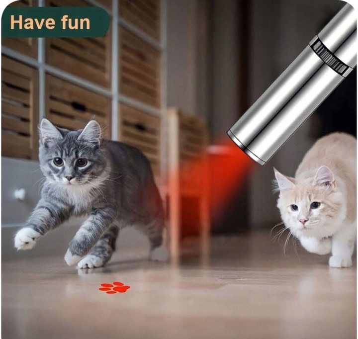 Laser Zabawka dla Kota Psa Wskaźnik Laserowy Ładowany USB - 5 WZORÓW